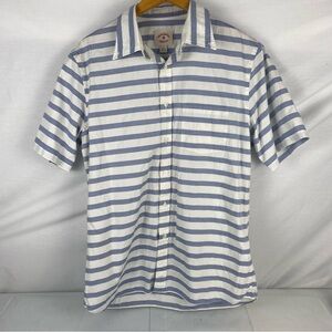 Brooks Brothers Red Fleece White and Blue Striped Button Down Shirt men’s large